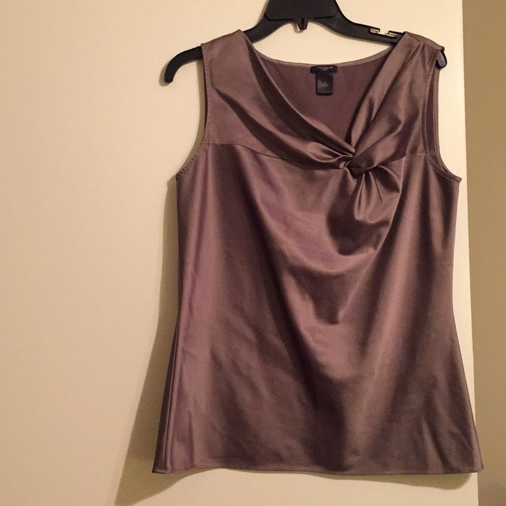 Ann Taylor sleeveless silky dress shirt